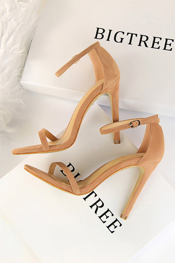 Apricot Riemen Stilettoabsatz